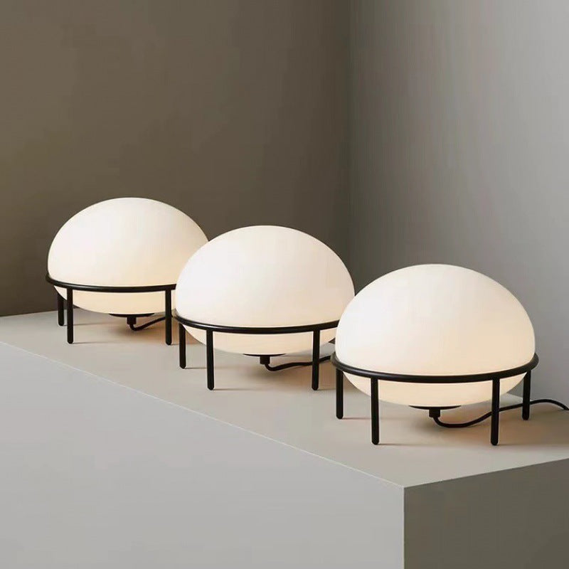 Japanese Style Glass Globe Bedside Lamp