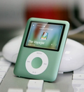 Mini MP3 MP4 player in mint green color