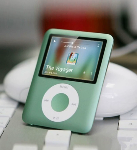 Mini MP3 MP4 player in mint green color